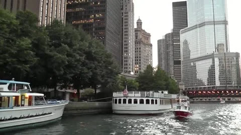 CHICAGO-0751 RIVER POV Stock Footage 10809432