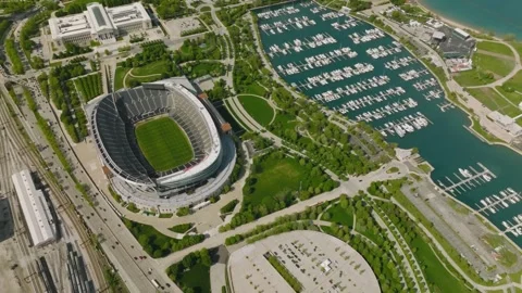 Chicago Aerial View Loop, Aerial Drone Footage Of chicago lakefront Stock Footage 275300158