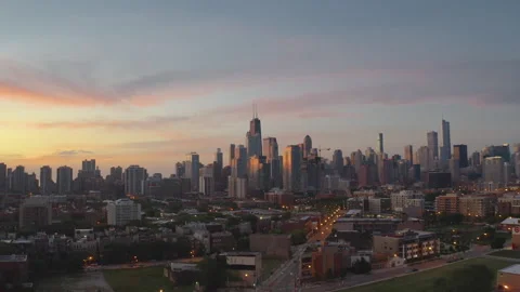 Chicago aerial from west Stock Footage 246822771