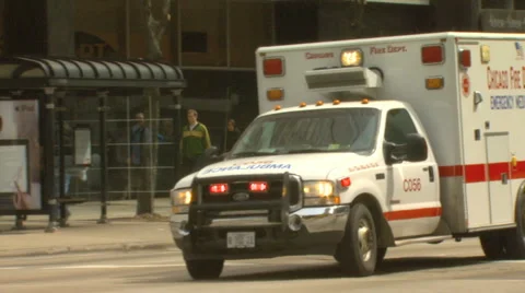 Chicago ambulance Stock Footage 4667559