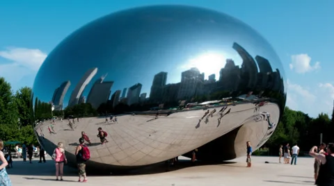 Chicago Artwork - The Bean - 4K Stock-Footage 30368032