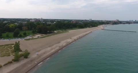 Chicago Beach Along The Coast_Fall Stock Footage 278920806