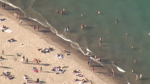 Chicago Beach Stock Footage 790500