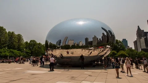 Chicago "Bean" Cloud Gate Hyperlapse Vidéo 113014904