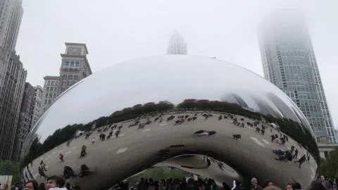 Chicago at the bean at cloud gate shot in 4k high resolution Stock-Fotos