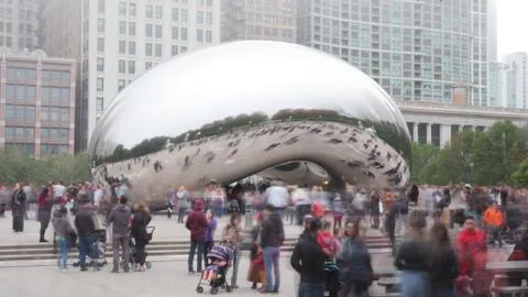 Chicago at the bean at cloud gate shot in 4k high resolution Stock Photos