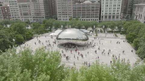 Chicago Bean - Millennium Park Stock Footage 240349067