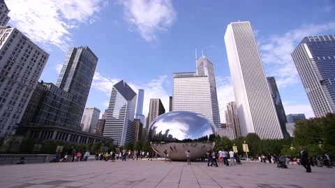 CHICAGO BEAN PANNING SHOT Stock Footage 153478163
