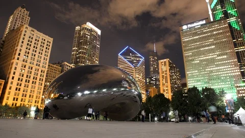 Chicago Bean Time Lapse 4k Stock Footage 97200053
