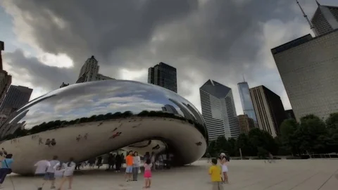 Chicago bean time lapse 動画素材 78486171