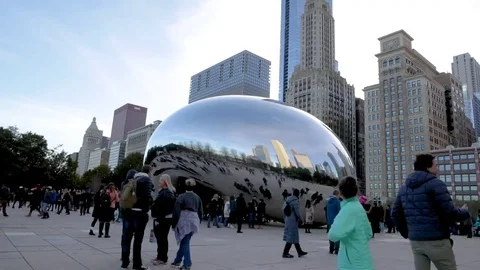 Chicago Bean Time Lapse Video stock 82588710