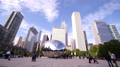 CHICAGO BEAN TIME LAPSE Stock Footage 153477814