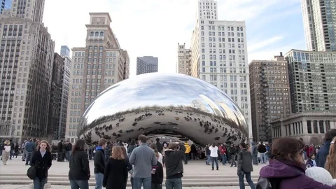 Chicago Bean Wide Timelapse Stock Footage 80999703