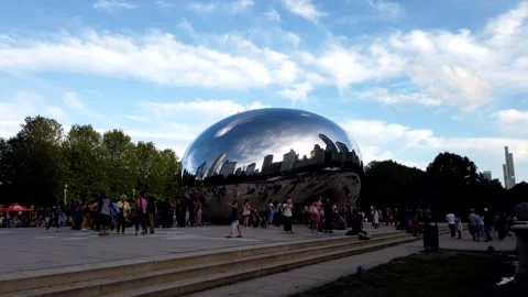 Chicago - The Bean/Cloud Gate - Motion Timelapse Stock Footage 258915303