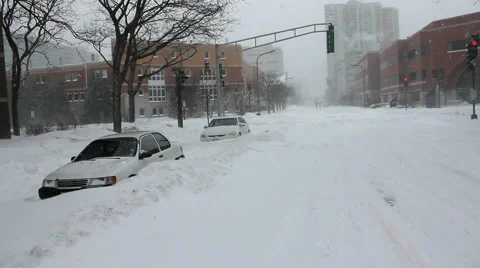 Chicago Blizzard 2011 (04) 스톡 동영상 1066421