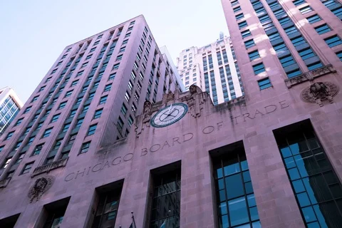 Chicago Board Of Trade Building Hyper-Lapse 動画素材 119546837