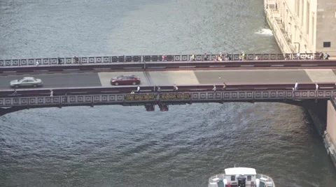 Chicago Bridge Stock Footage 40645752