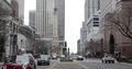 Chicago City Downtown with Cars Traffic Jam on Busy Michigan Avenue Rush Hour US 4k or 4k+ Resolution