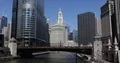 Chicago City Downtown Skyline with Business District Iconic Landmark Buildings 4k or 4k+ Resolution