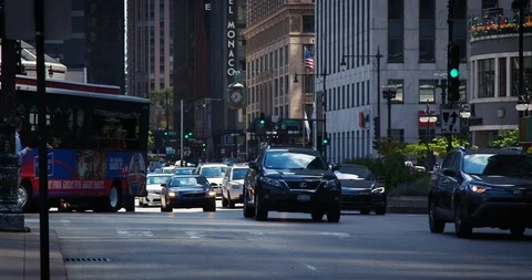 Chicago City Traffic Stock Footage 116671627