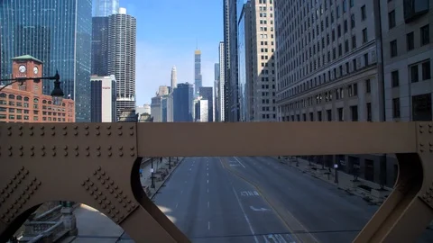 Chicago City View From the Train Stock-Footage 111328996