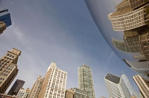 Chicago Cityscape The Bean Stock Photos