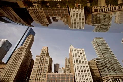 Chicago Cityscape The Bean Stock Photos