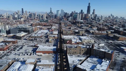Chicago Cityscape from the West 動画素材 94973967