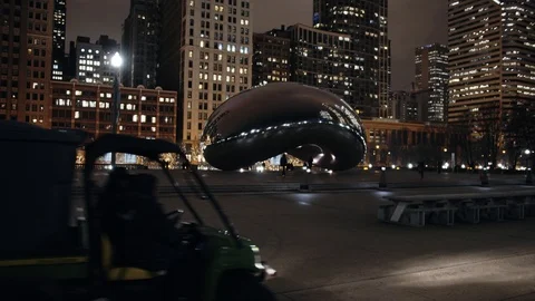 Chicago Cloud Gate - The Bean Stock Footage 123863694