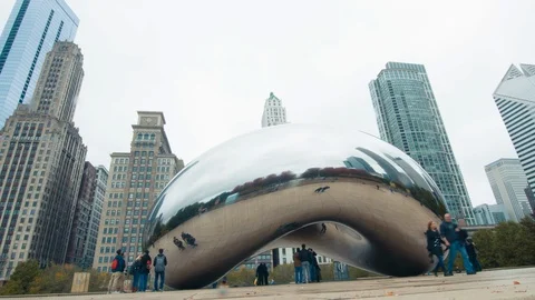 Chicago Cloud at Millenium Park Stock-Footage 92094644