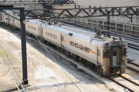 Chicago Commuter Train Foto stock