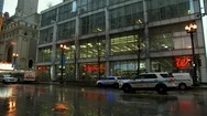 Chicago Coronavirus Heavy Police Presence In Front Of Pharmacy And Chicago Stock Footage