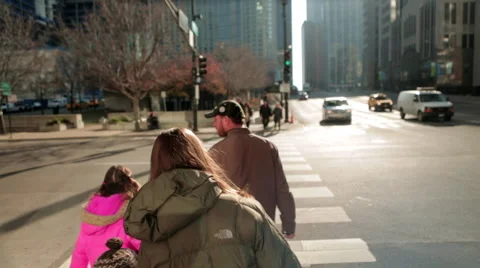 Chicago crosswalk Stock Footage 41307724