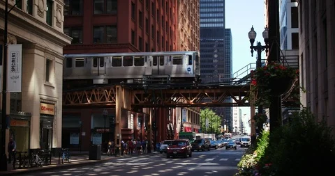 Chicago CTA Subway Train downtown Chicago. Stock Footage 116671629