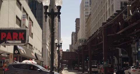 Chicago CTA Train in the Loop 库存影片 106142266