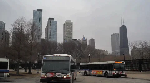 Chicago Downtown Day Stock Footage 35325597