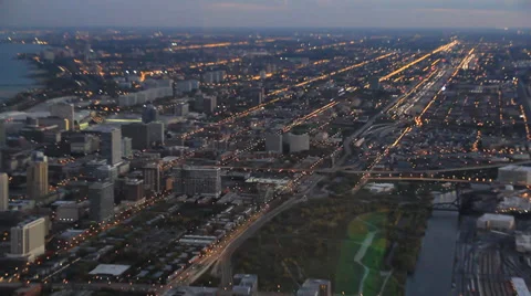 Chicago downtown from Sears Tower Stock Footage 36740221