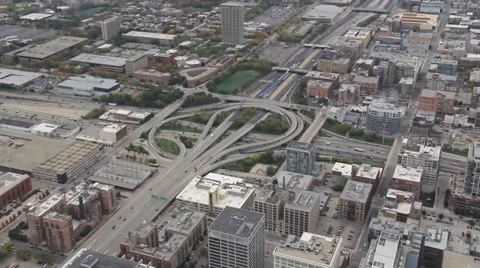 Chicago downtown from Sears Tower Vídeo Stock 36741160