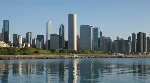 Chicago Downtown in the Summer Stock Footage 30966203