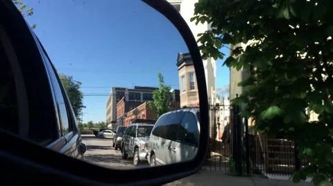 Chicago Driving Car Mirror Time-lapse Illinois Video stock 50144048