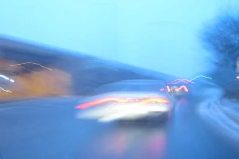 Chicago Driving Timelapse in Rain Stock Footage 112989