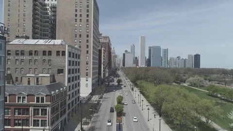 Chicago Drone 4k 動画素材 77611308