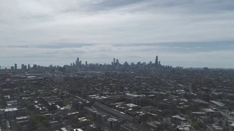 Chicago Drone 4k 動画素材 77980133