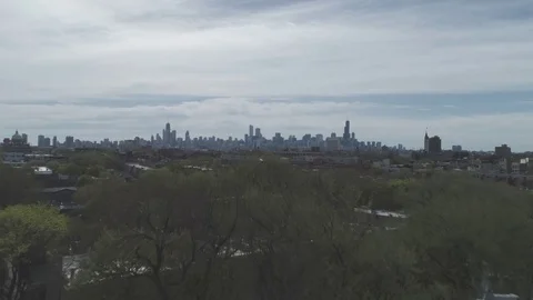 Chicago Drone 4k 動画素材 77981456