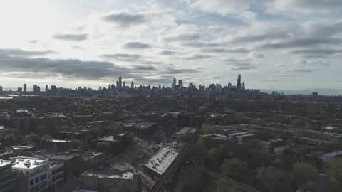 Chicago Drone 4k 動画素材 77981555