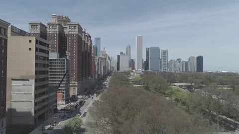 Chicago Drone 4k 動画素材 77981634