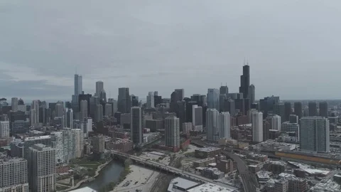 Chicago Drone 4k 動画素材 77981717