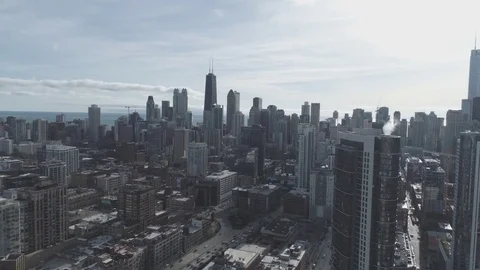 Chicago Drone 4k 動画素材 78013298