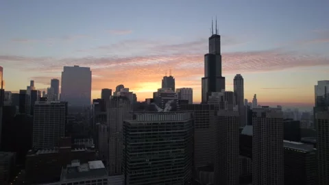 Chicago Drone Aerial Vídeo Stock 165284805