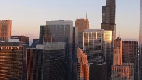 Chicago Drone Buildings Video stock 95945093